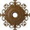 Ekena Millwork Orleans Medallion (Canopies up to 8 1/4"), 38 3/8"OD x 6 5/8"ID x 2 7/8"P, Smokey Topaz Crackle CM38OLSTC - alternate 1